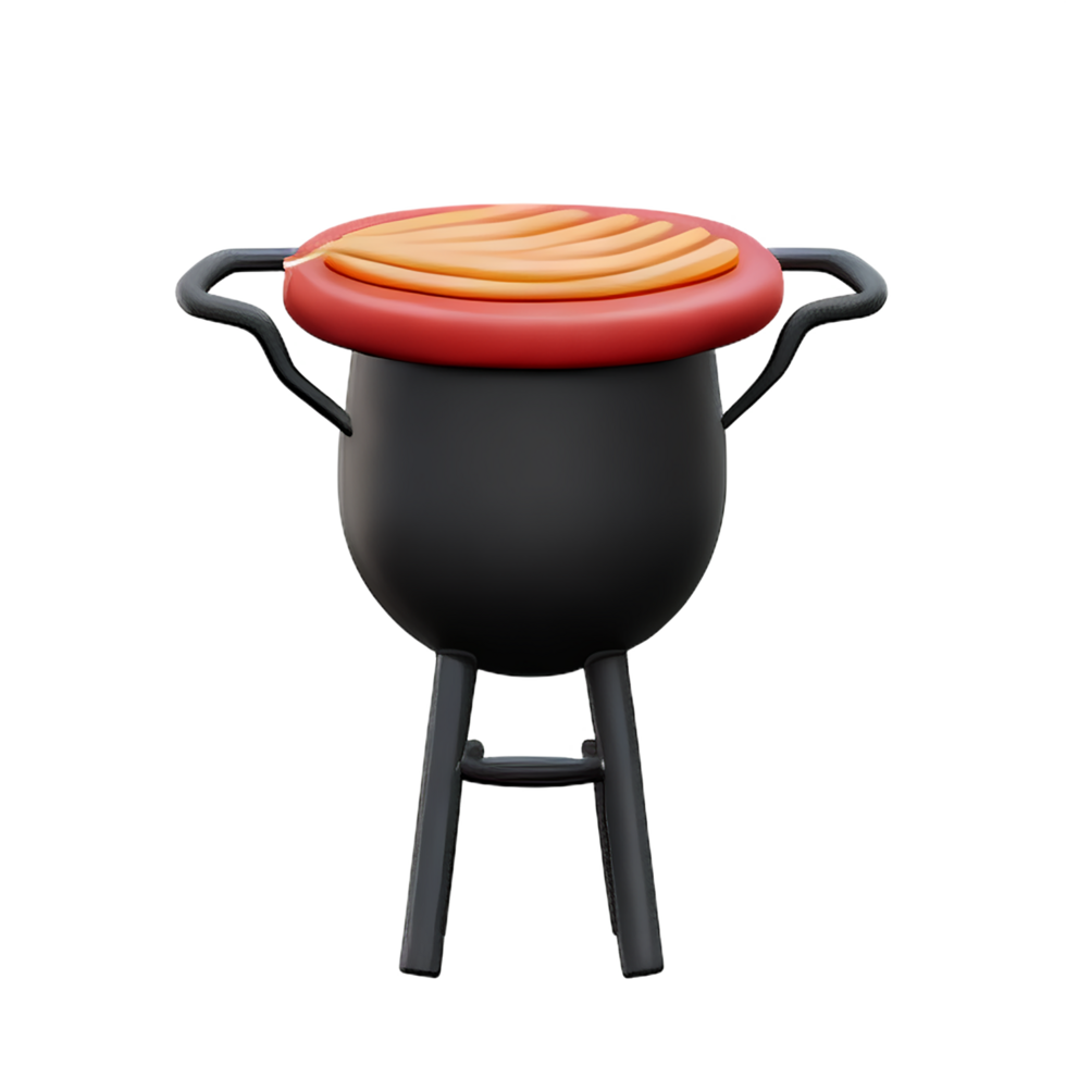 bbq 3d rendering icon illustration png