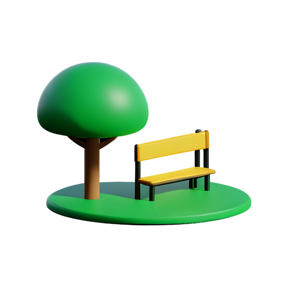 park 3d rendering icon illustration png