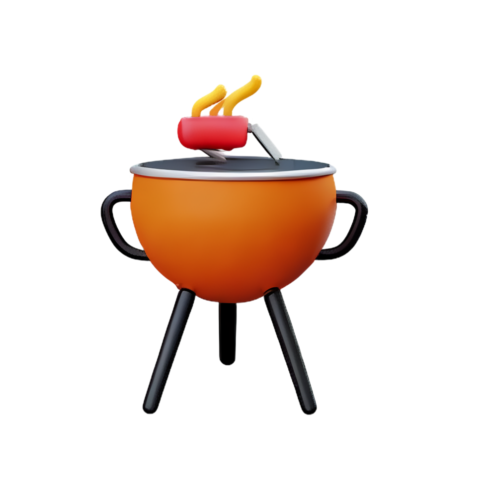 bbq 3d rendering icon illustration png