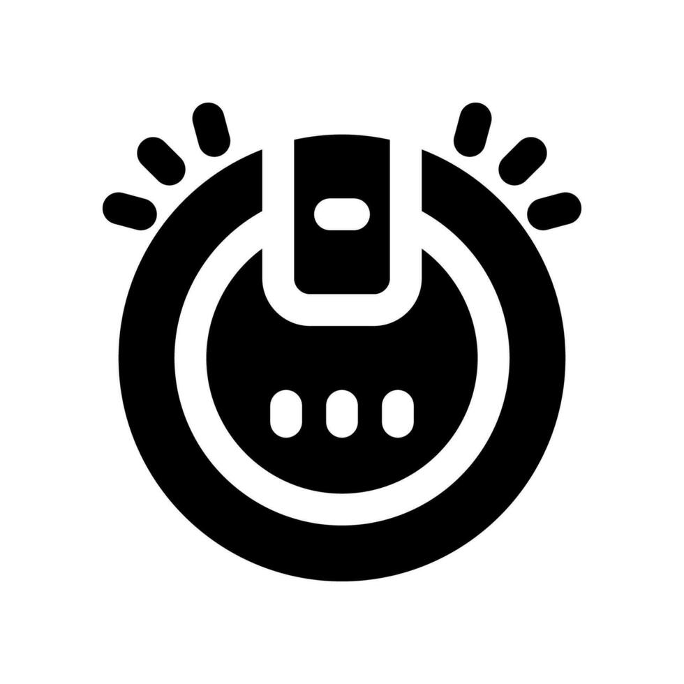 robot vacuum solid icon. vector icon for your website, mobile, presentation, and logo design.