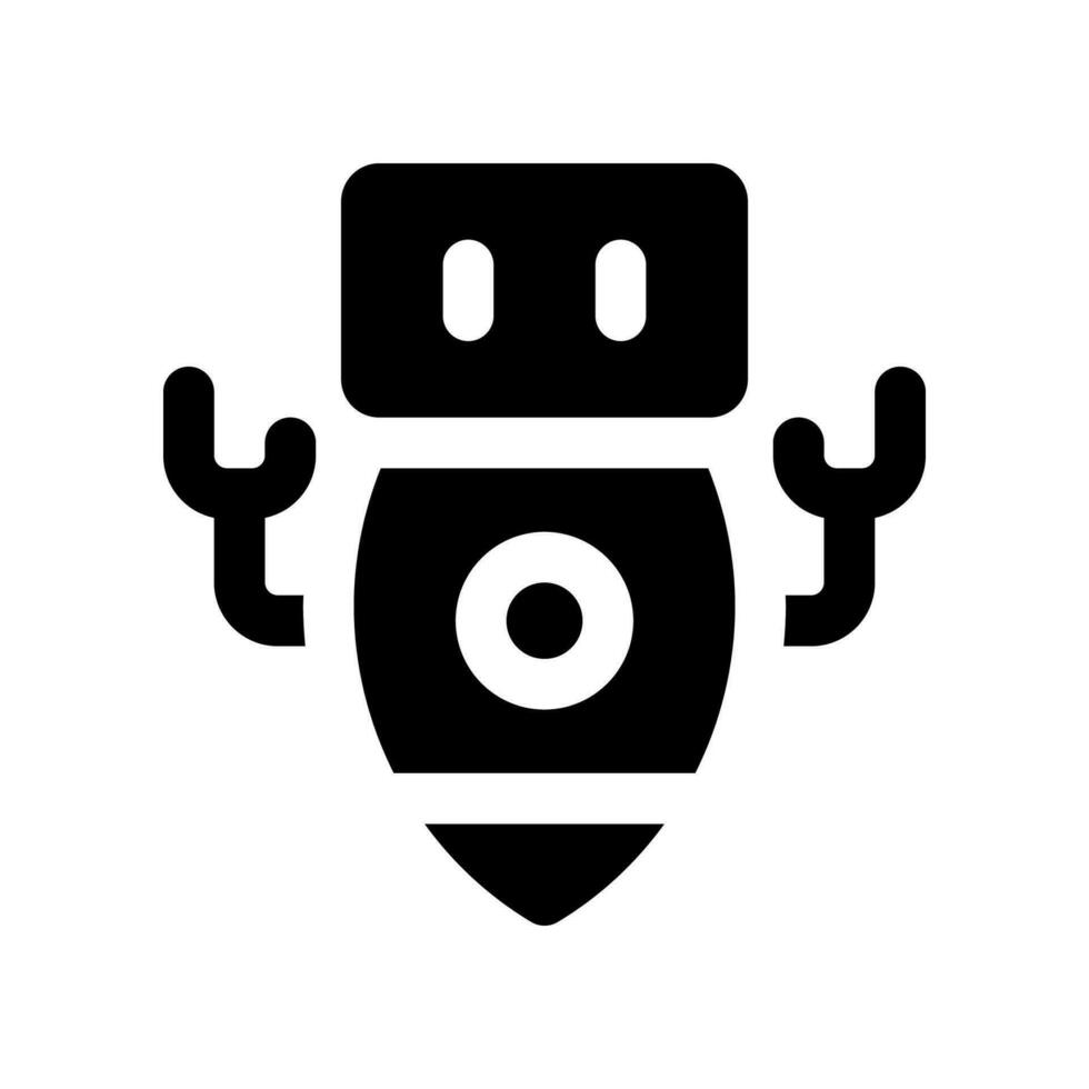 robot solid icon. vector icon for your website, mobile, presentation, and logo design.
