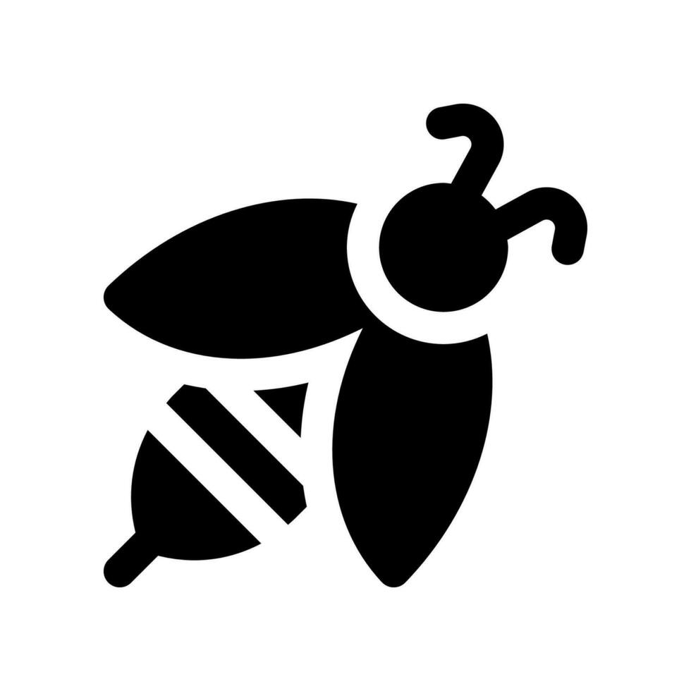 bee solid icon. vector icon for your website, mobile, presentation, and logo design.