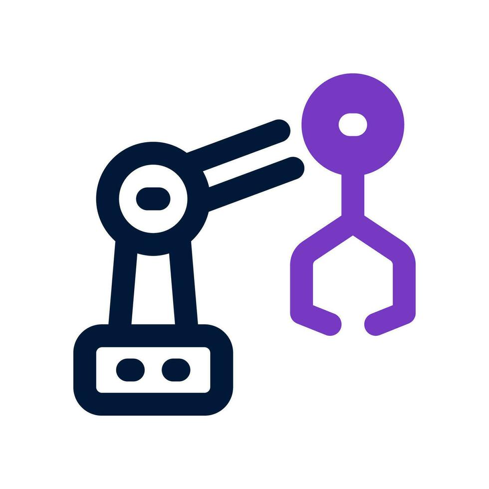 robot arm dual tone icon. vector icon for your website, mobile, presentation, and logo design.