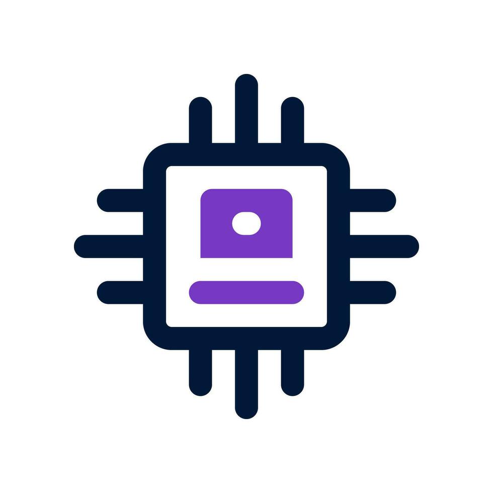 processor dual tone icon. vector icon for your website, mobile, presentation, and logo design.