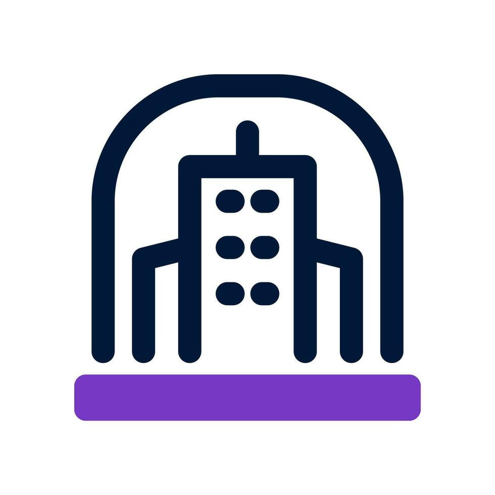 dome city dual tone icon. vector icon for your website, mobile, presentation, and logo design.