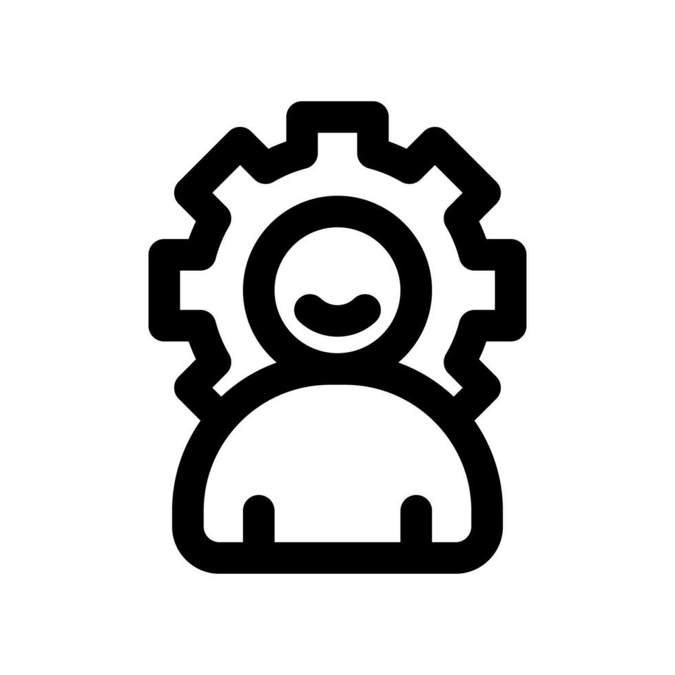 project manager line icon. vector icon for your website, mobile, presentation, and logo design.