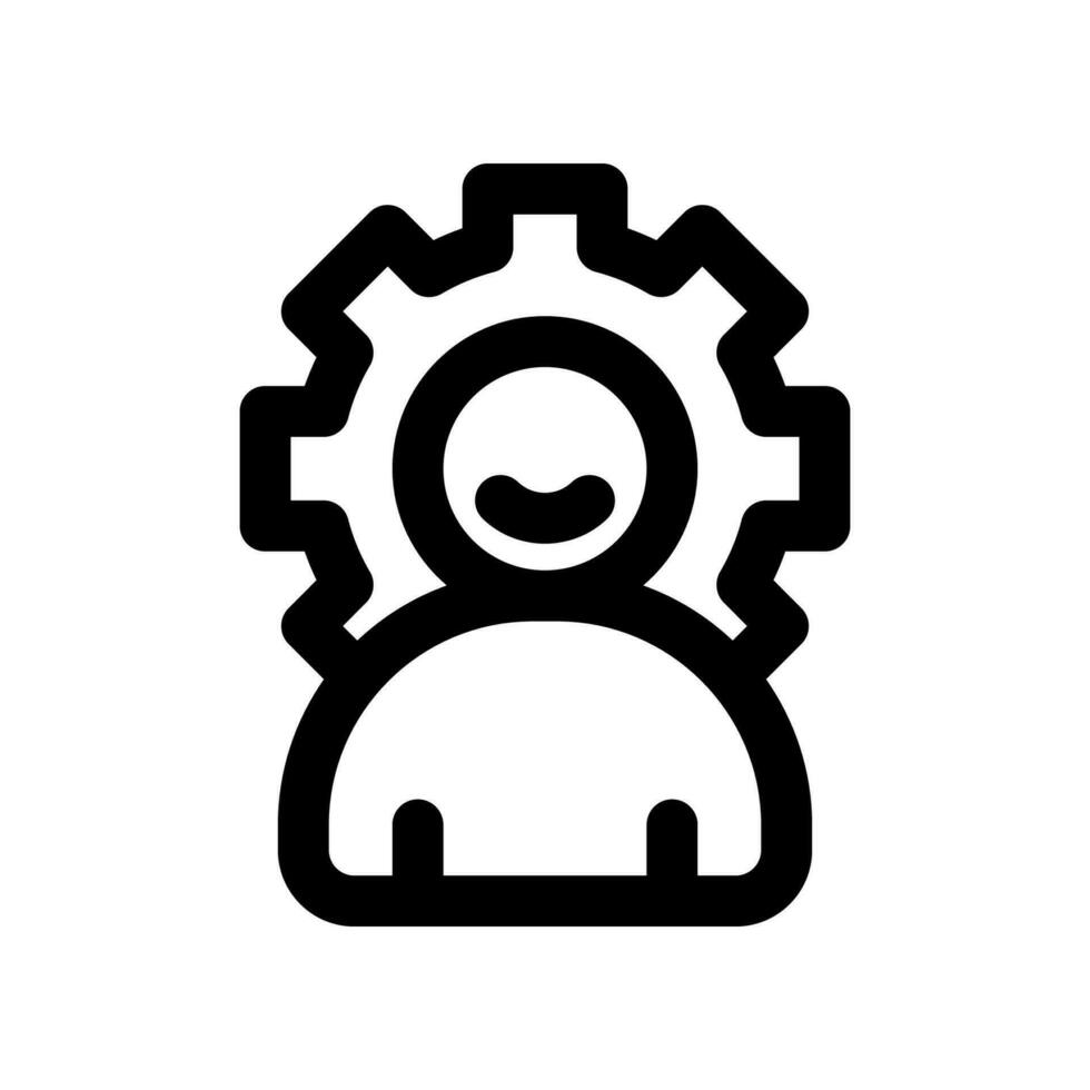 project manager line icon. vector icon for your website, mobile, presentation, and logo design.