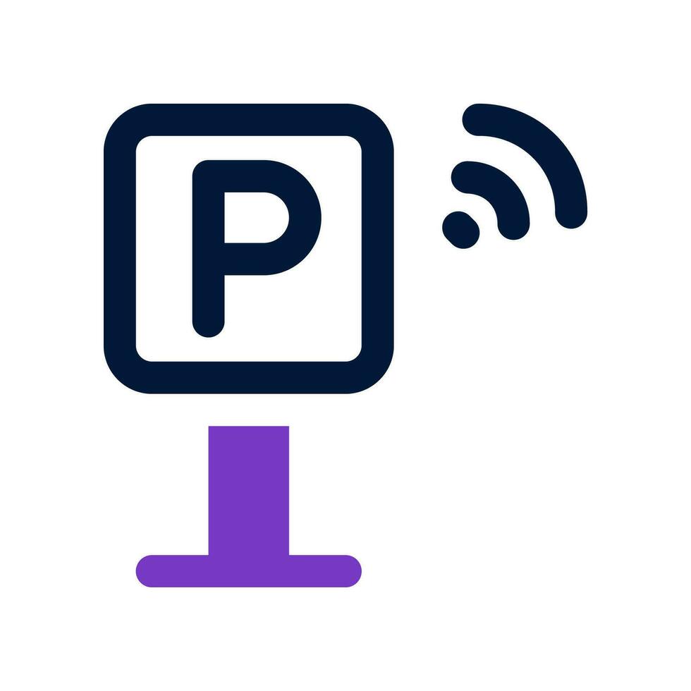 estacionamiento firmar doble tono icono. vector icono para tu sitio web, móvil, presentación, y logo diseño.