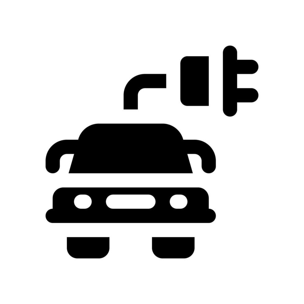 electric car solid icon. vector icon for your website, mobile, presentation, and logo design.