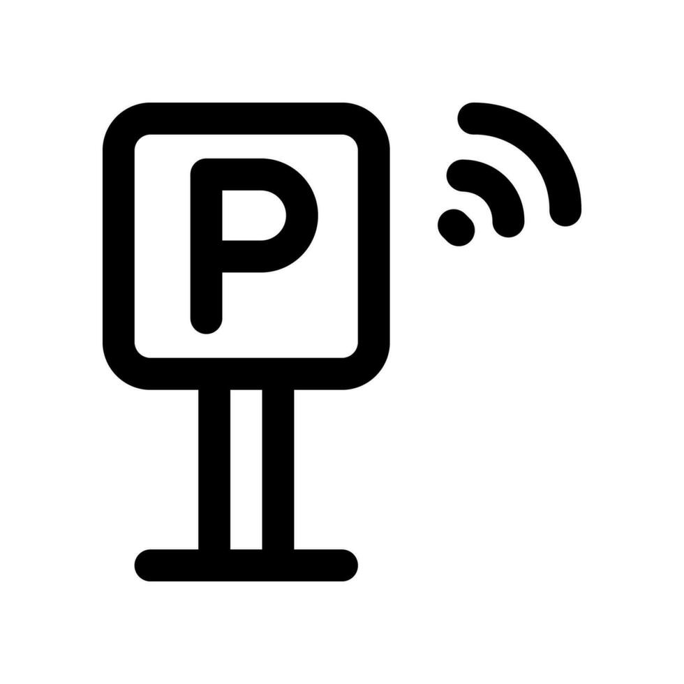 parking sign line icon. vector icon for your website, mobile, presentation, and logo design.