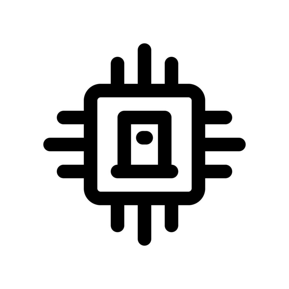 processor line icon. vector icon for your website, mobile, presentation, and logo design.