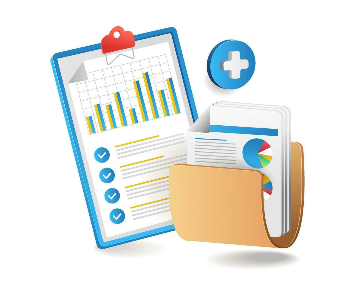 Management analyst data folder vector