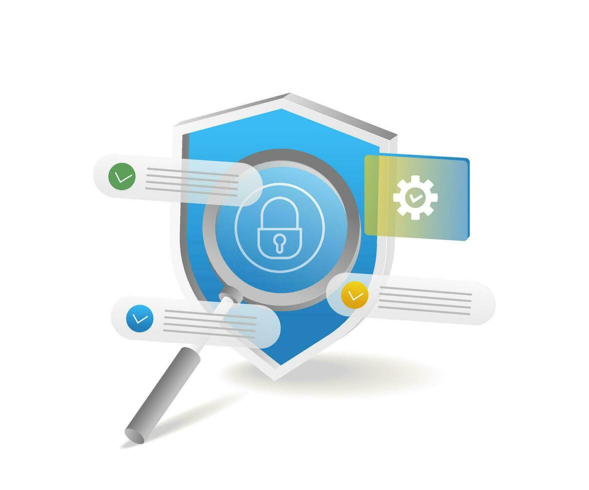 Choose a technology business data security solution vector