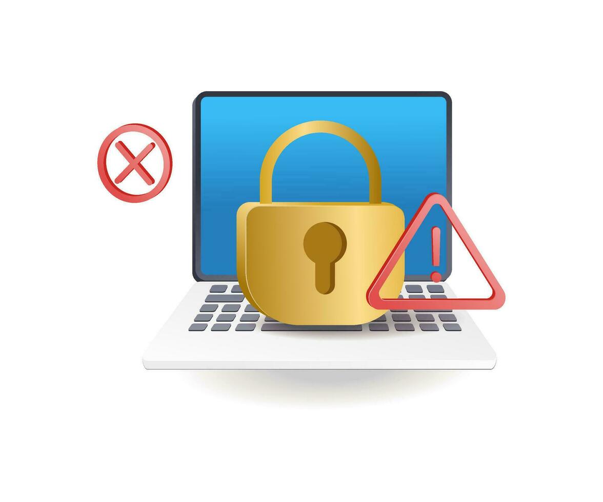 Computer system security warning vector