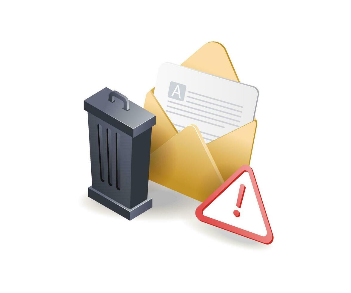Junk incoming email messages vector