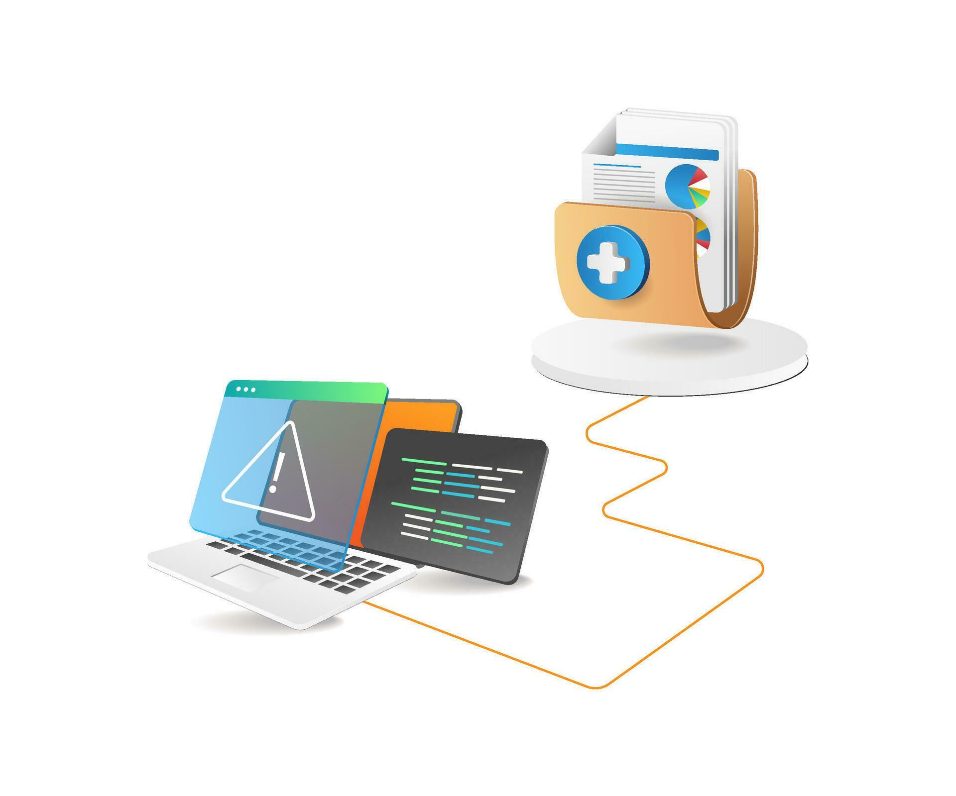 Folder data security warning 28583361 Vector Art at Vecteezy