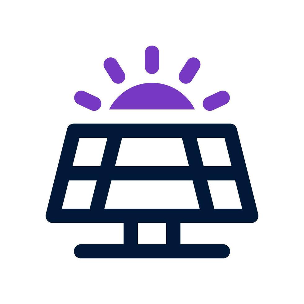solar panel dual tone icon. vector icon for your website, mobile, presentation, and logo design.