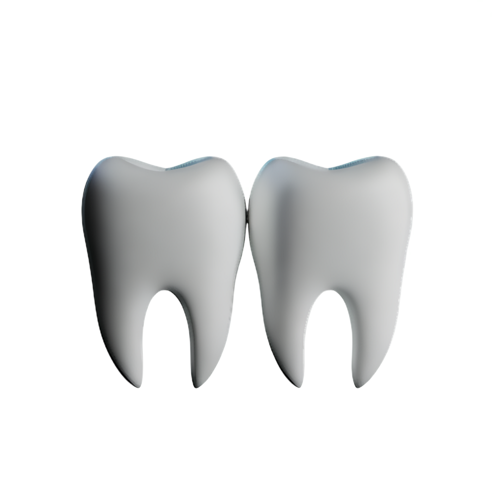teeth 3d rendering icon illustration png