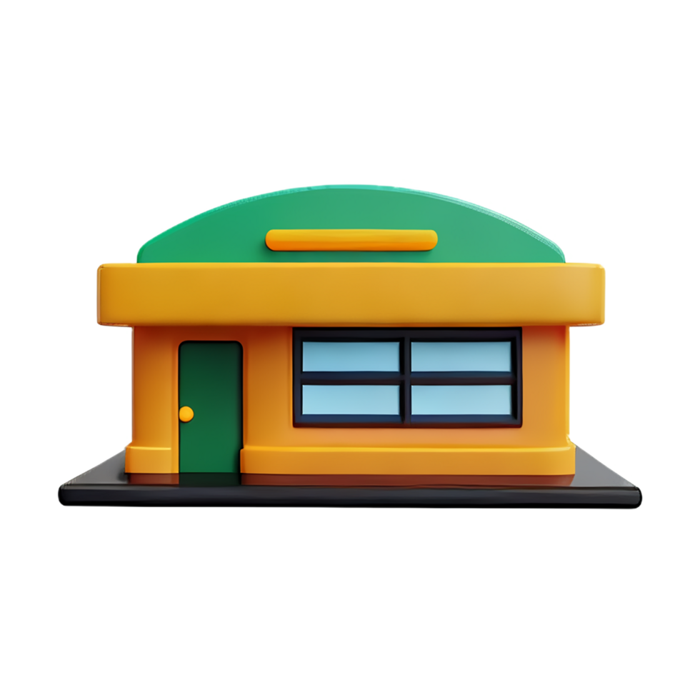 restaurant 3d rendering icon illustration png