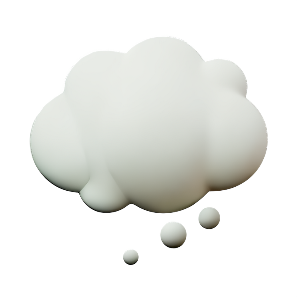 thought bubble 3d rendering icon illustration png