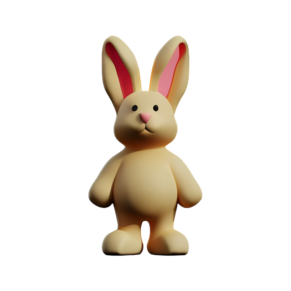 bunny 3d rendering icon illustration png