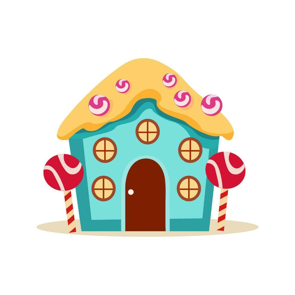 Cute Candy and Cake House Illustration vector