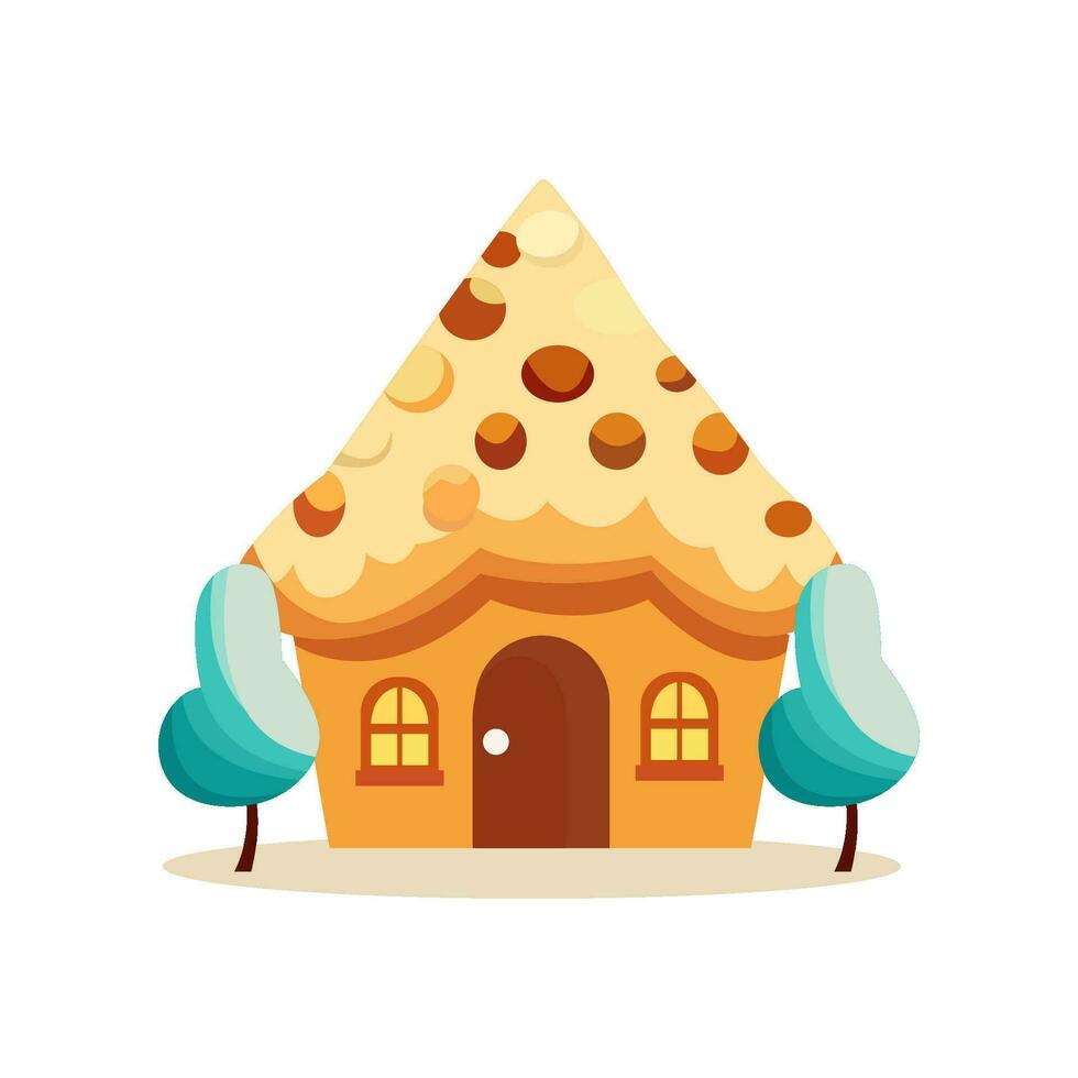 Cute Candy and Cake House Illustration vector