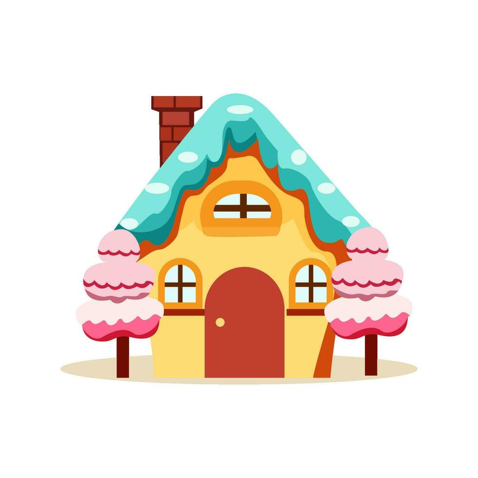 Cute Candy and Cake House Illustration vector