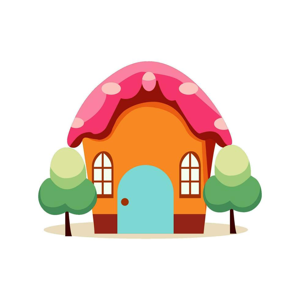 Cute Candy and Cake House Illustration vector