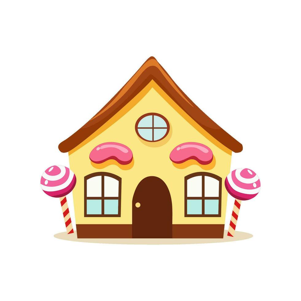 Cute Candy and Cake House Illustration vector