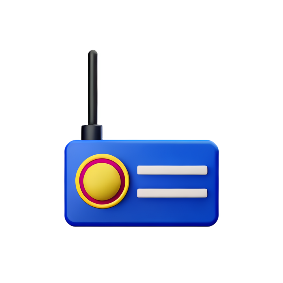 Radio 3d Rendern Symbol Illustration png