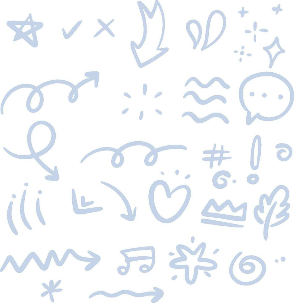 hand drawn arrow line design vector