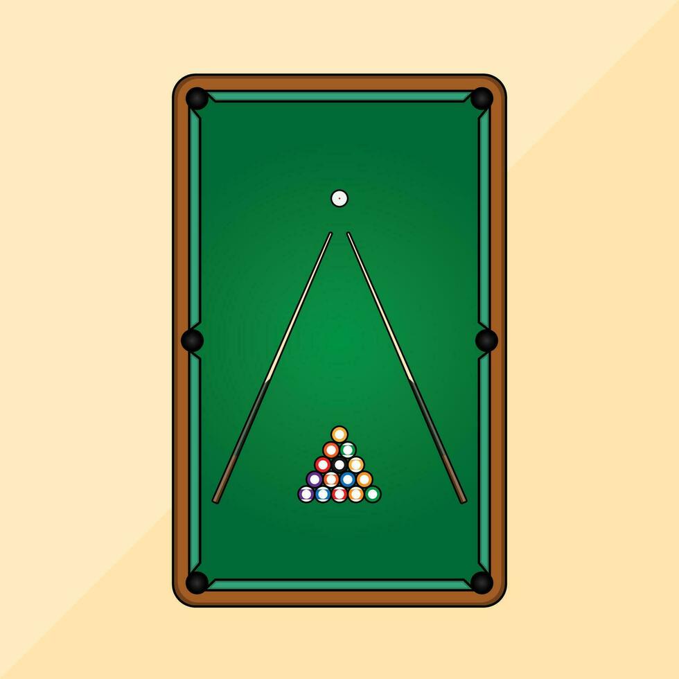 The Illustration of Billiard Game vector