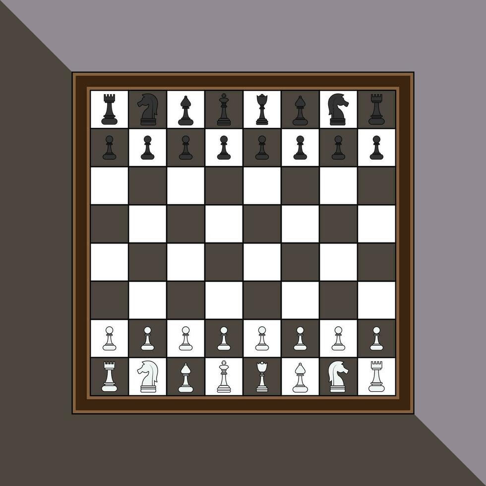 The Illustration of Chess Board vector