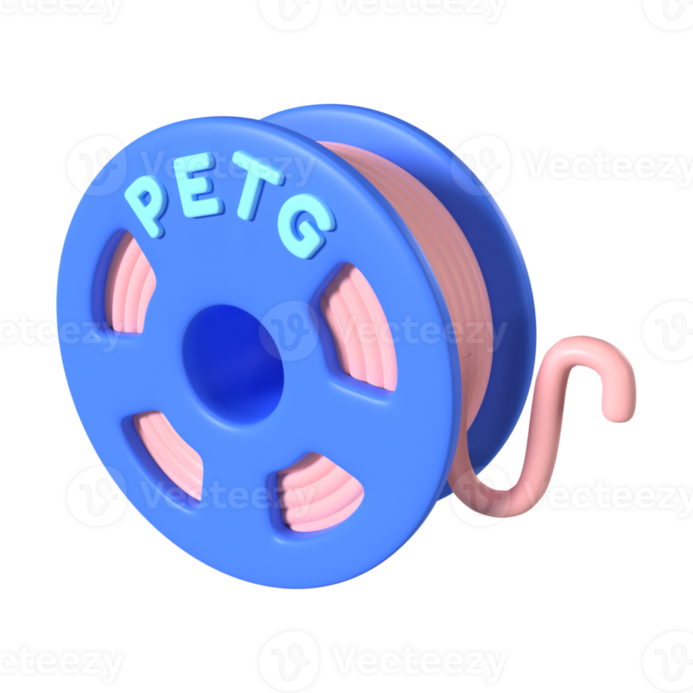 PETG Filament Spool 3D Illustration Icon png