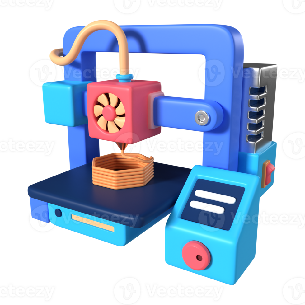 FDM 3D Printer 3D Illustration Icon png