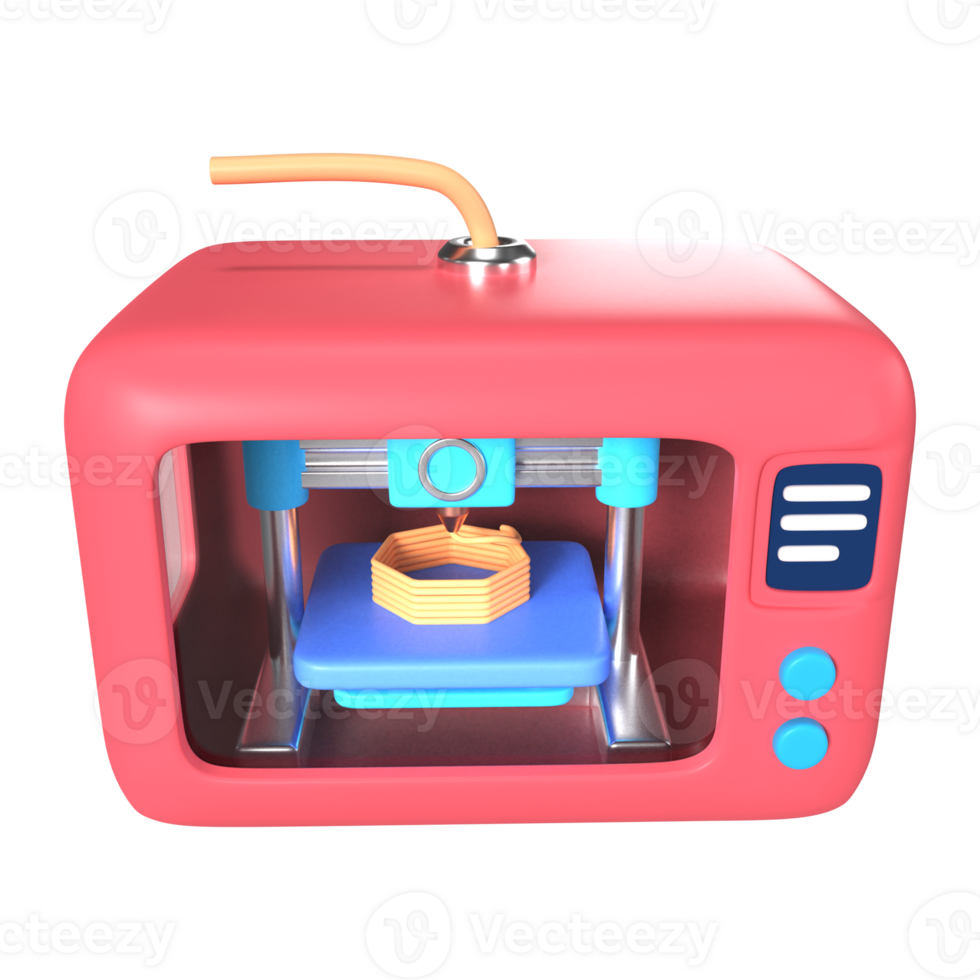 Enclosed 3D Printer 3D Illustration Icon png