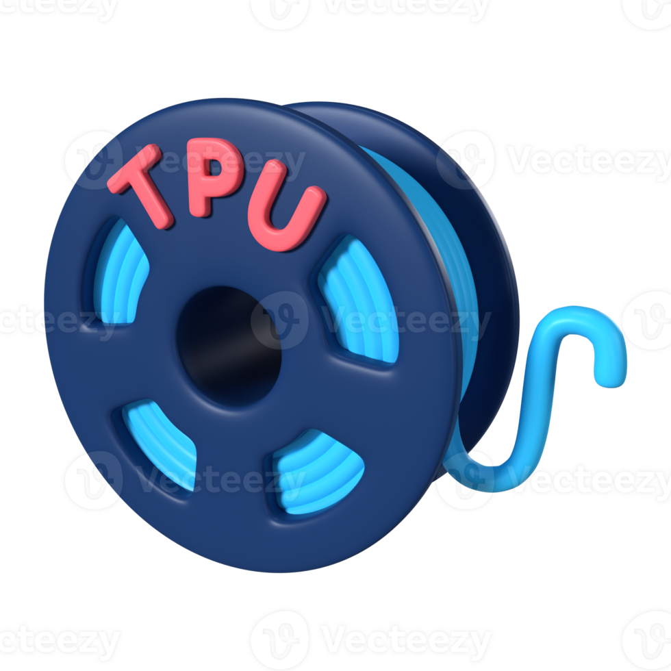 TPU Filament Spool 3D Illustration Icon png