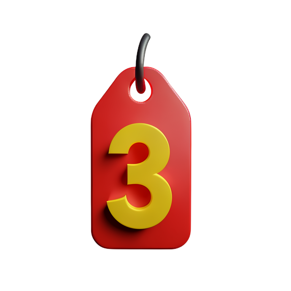 price tag 3d rendering icon illustration png