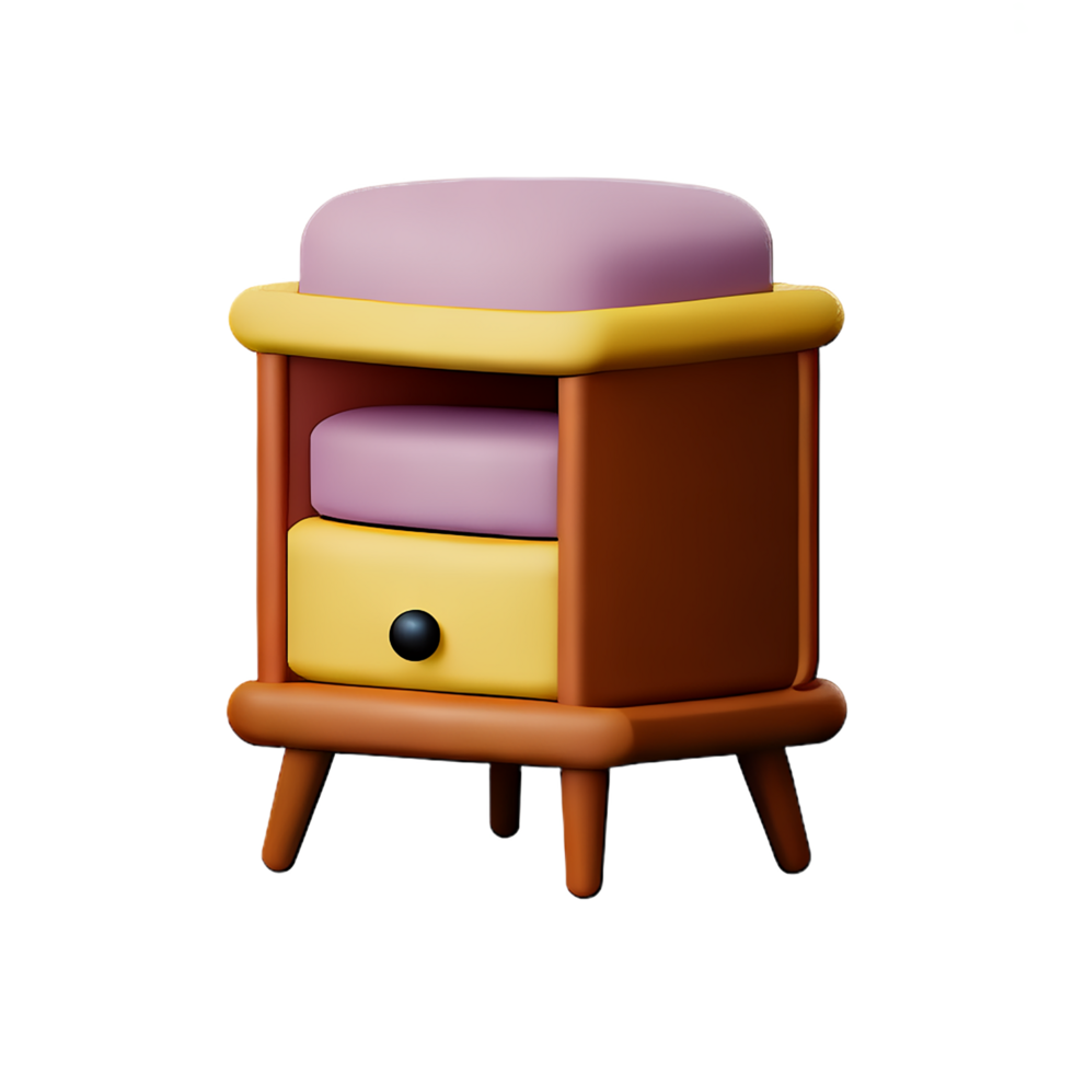 furniture 3d rendering icon illustration png