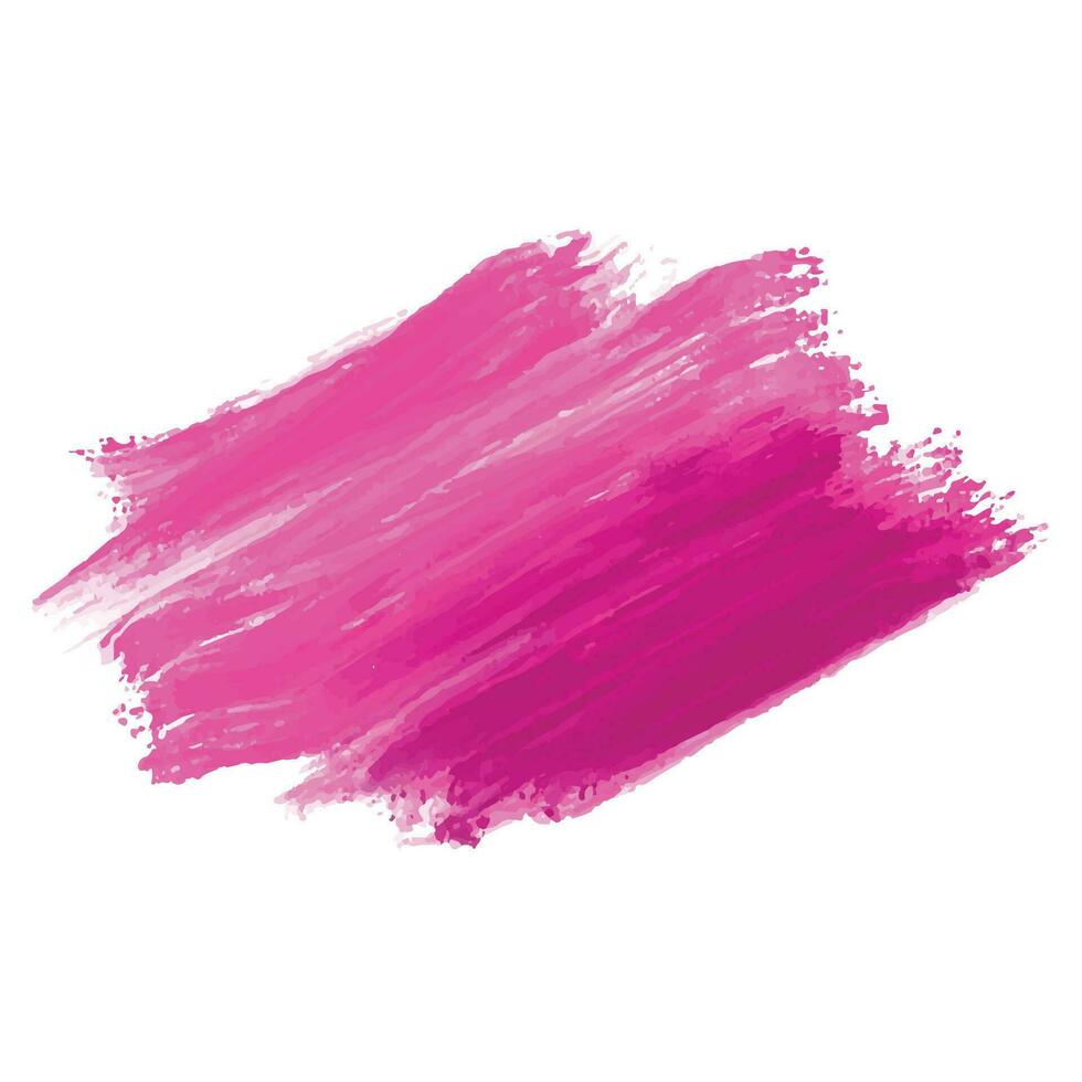 Abstract pink watercolor brush stroke design vector