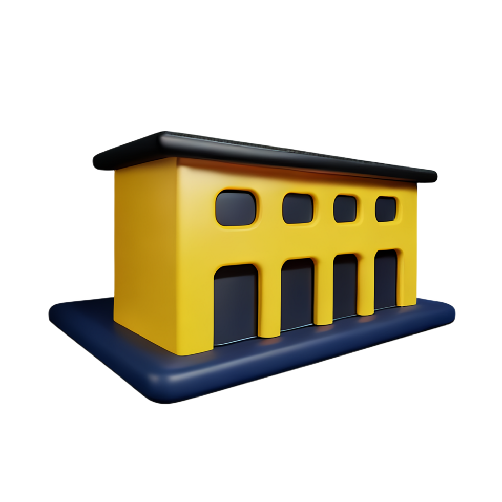 warehouse 3d rendering icon illustration png