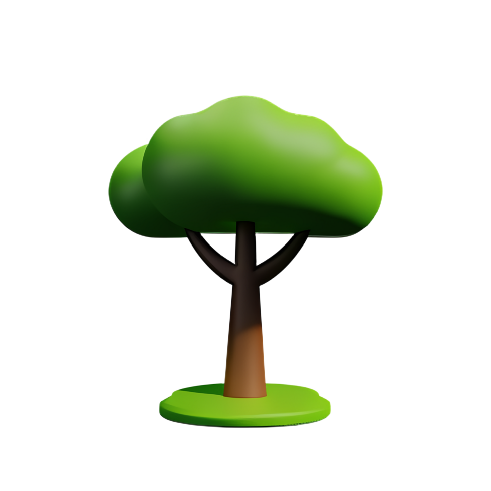 Tree 3d icon illustration png