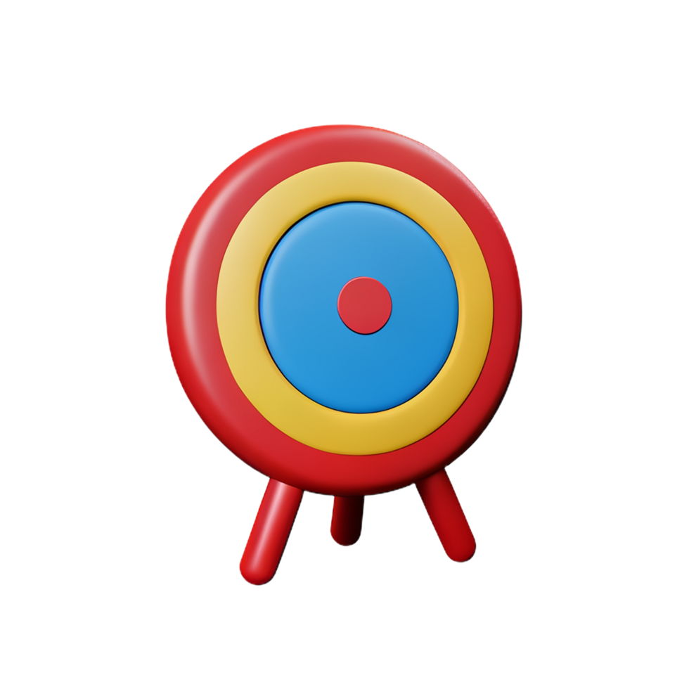 target 3d rendering icon illustration png