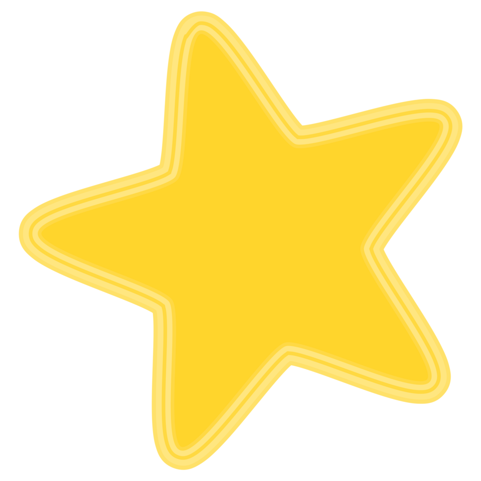 yellow star icon button. png illustration.