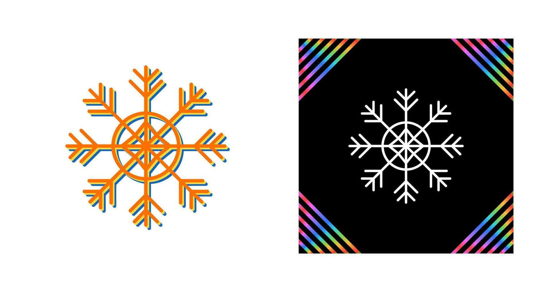 icono de vector de copo de nieve