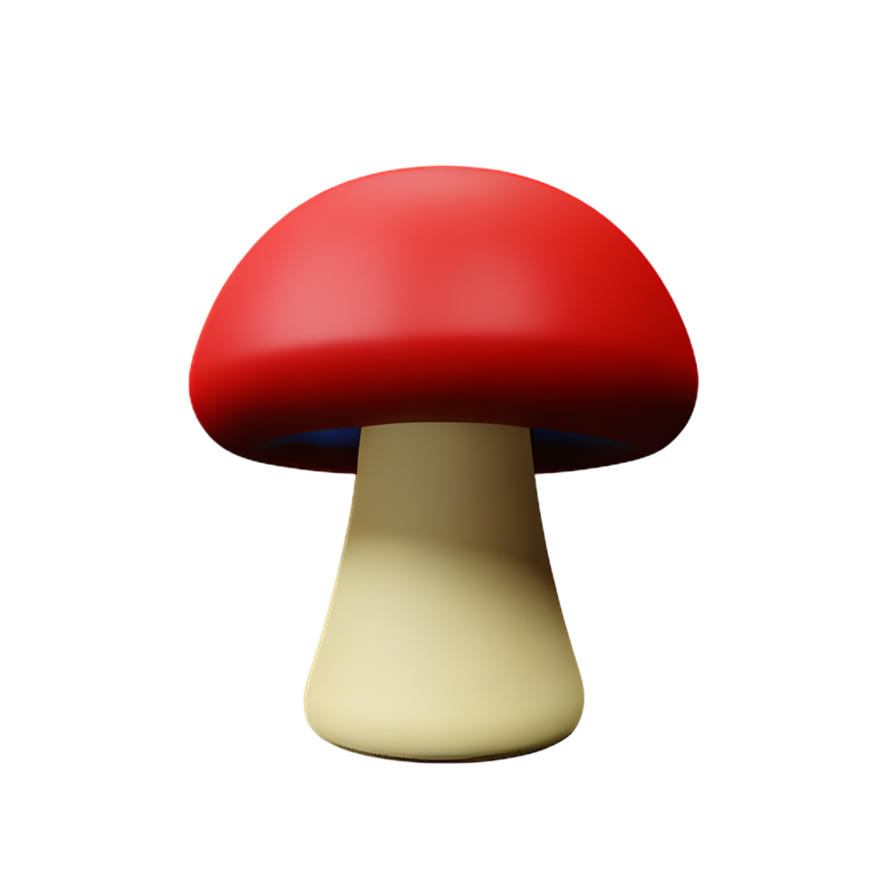 mushroom 3d rendering icon illustration png