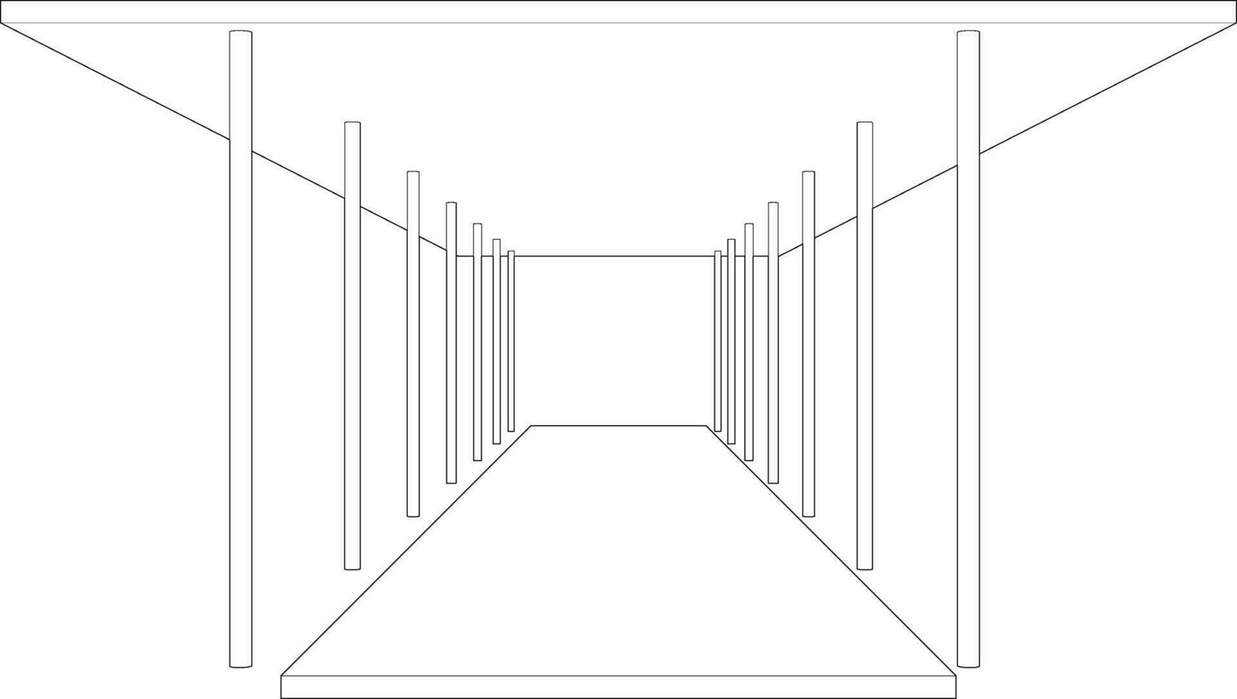 3D illustration of landscape project vector