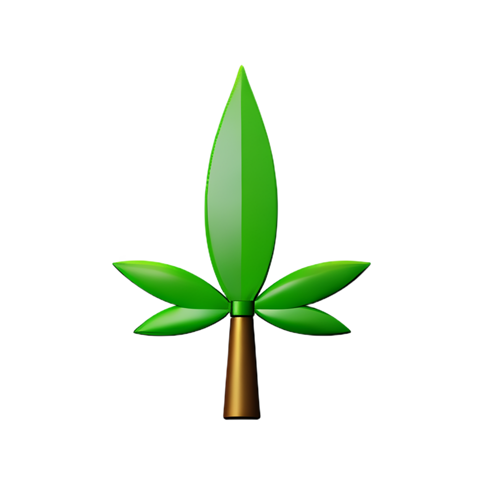 cannabis 3d le rendu icône illustration png