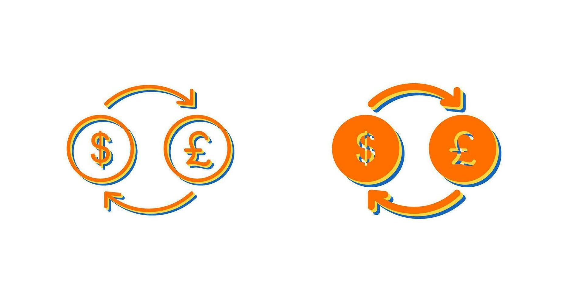 Dollar to Pound Vector Icon